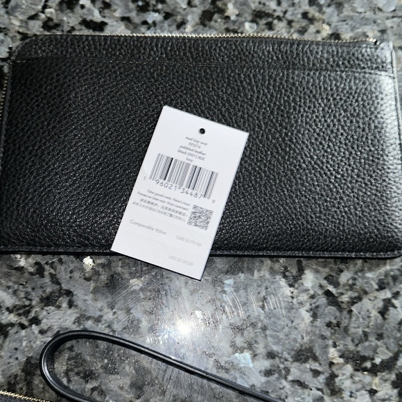 Kate Spade Black Wristlet Wallet - Choose 1 - Pebbled OR Saffiano Leather 🌹🌹 - Picture 5 of 10